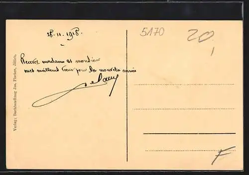 AK Jülich, Kölnstrasse mit Post