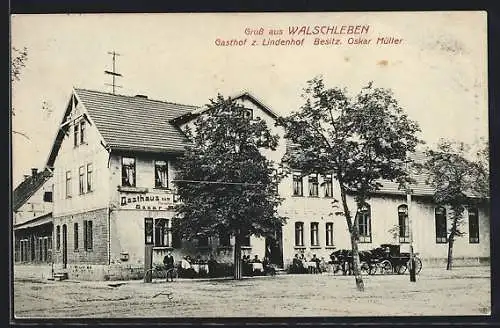 AK Walschleben, Gasthof z. Lindenhof, Bes. Oskar Müller