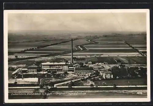 AK Walschleben b. Erfurt, Zuckerfabrik, Fliegeraufnahme