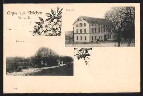 AK Elxleben am Steiger, Gasthof und Rittergut