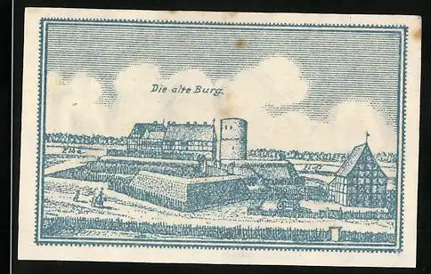 Notgeld Bleckede, 25 Pfennig, Wappen und alte Burg