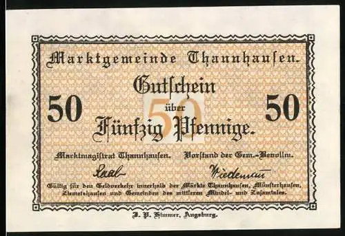 Notgeld Thannhausen, 50 Pfennig, Schloss