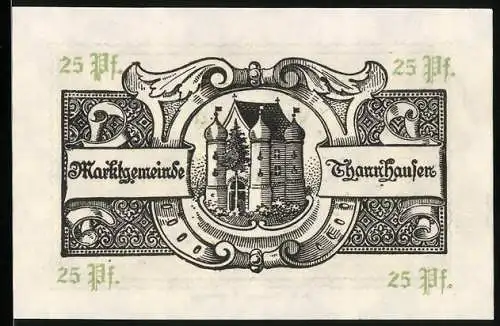 Notgeld Thannhausen, 25 Pfennig, Schloss
