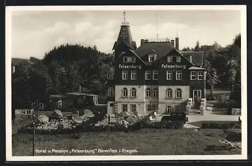 AK Bärenfels / Erzgeb., Hotel und Pension Felsenburg