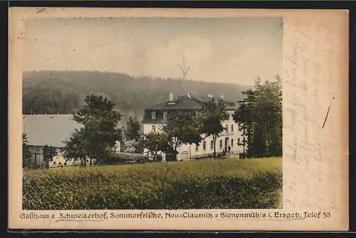 AK Bienenmühle i. Erzgeb., Gasthaus zum Schweizerhof