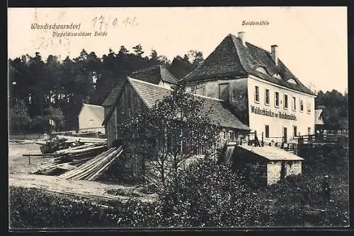 AK Wendischcarsdorf, Waldschänke zur Heidemühle