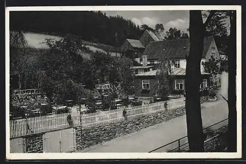 AK Marienberg / Sa., Gasthaus Schindelbachmühle im Sommer