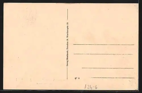 AK Berggiesshübel, Lindenallee nach dem Unwetter 1927