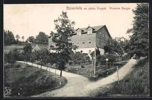 AK Bärenfels / Erzgeb., Hotel-Pension Burger