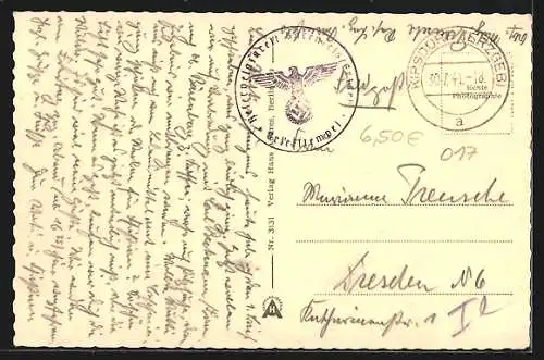 AK Bärenfels / Erzgeb., Blick nach Kipsdorf