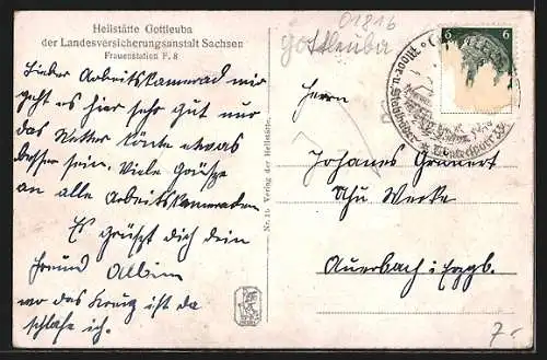 AK Bad Gottleuba, Heilstätte