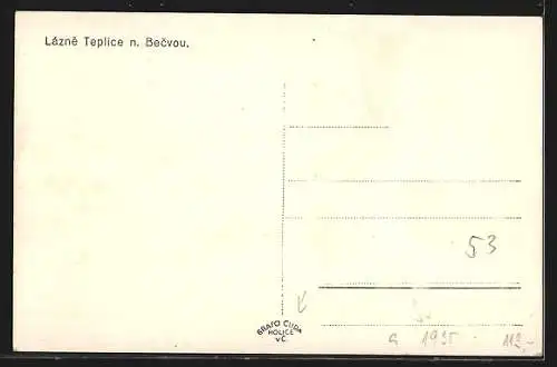 AK Lázne Teplice n. Becvou, Celkový pohled