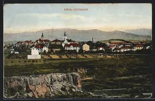 AK Mähr.-Schönberg, Felder am Stadtrand