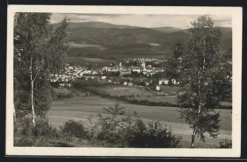 AK Mähr.-Schönberg, Gesamtansicht vom Waldrand