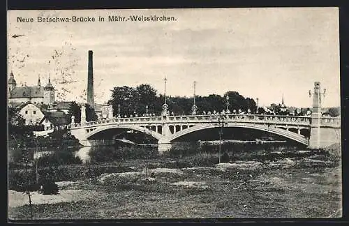 AK Mähr.-Weisskirchen, Blick auf neue Betschwa-Brücke