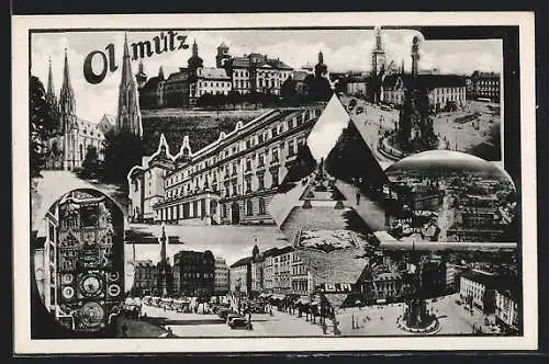 AK Olmütz / Olomouc, Markt, Rathaus, Celkovy pohled