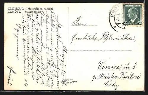 AK Olmütz, Masarykplatz