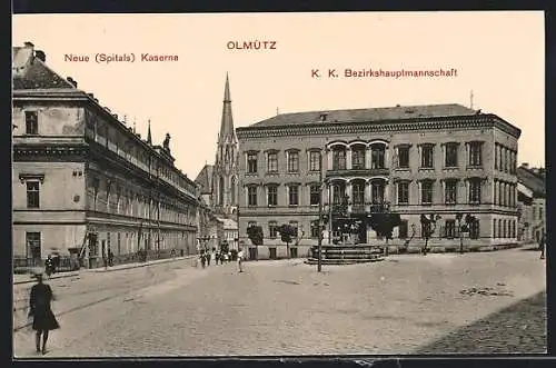 AK Olmütz, Neue Spitals-Kaserne und Bezirkshauptmannschaft