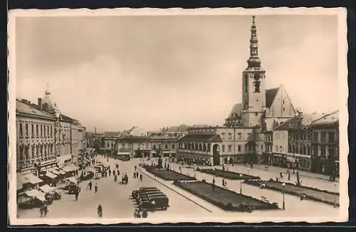 AK Prostejov, Masarykovo námestí, farní chrám a museum