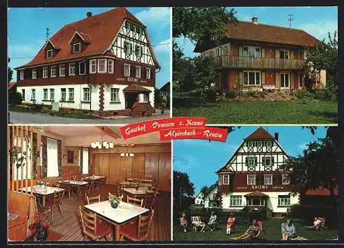 AK Alpirsbach-Reutin / Schwarzwald, Gasthof-Pension z. Krone, Bes. W. Mäder