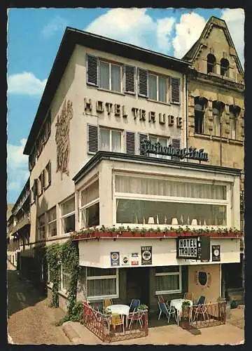 AK Rüdesheim / Rhein, Hotel Traube