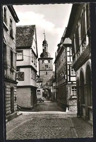 AK Klingenberg / Main, Hauptstrasse mit Brunntorturm