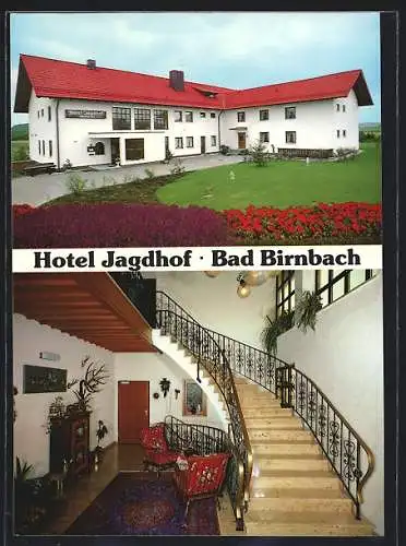 AK Bad Birnbach, Hotel Jagdhof, Bes. Anton u. Elfriede Ramsl, Brunnaderstrasse 13