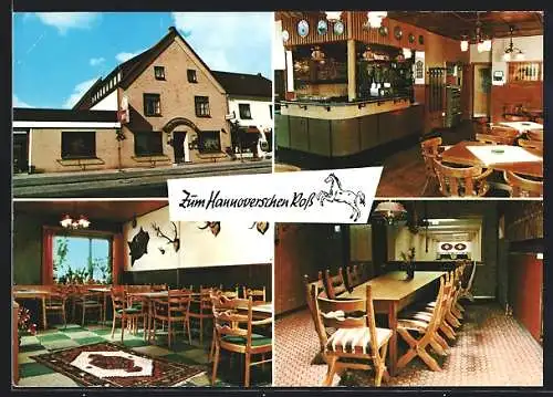 AK Brinkum-Bremen, Hotel Zum Hannoverschen Ross, Inh. Wilfried Lammers, Aussen- und Innenansichten