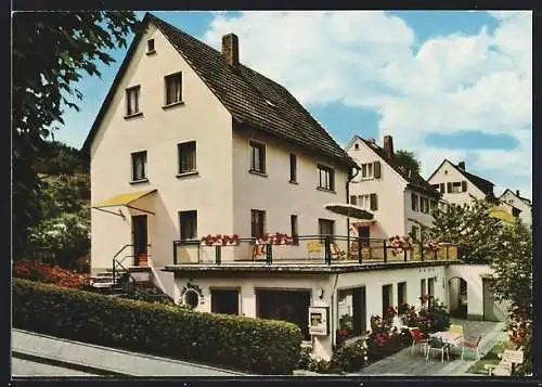 AK Bad Schwalbach / Taunus, Hotel Haus Buchholz, Brunnenberg 6, Inh. Sepp u. Anni Buchholz