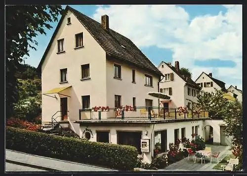 AK Bad Schwalbach / Taunus, Hotel Haus Buchholz, Brunnenberg 6, Inh. Sepp u. Anni Buchholz