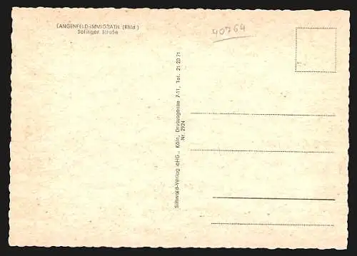 AK Langenfeld-Immigrath, Blick in die Solinger Strasse