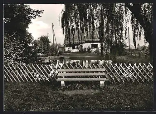 AK Gehlenbeck /Krs. Lübbecke, Ortspartie mit Wohnhaus