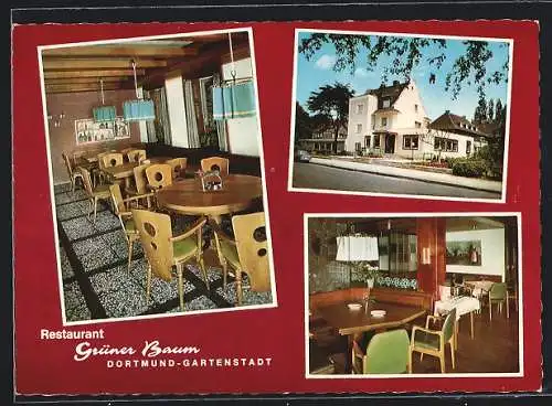 AK Dortmund-Gartenstadt, Restaurant-Gasthaus Grüner Baum, Lübkestrasse 9