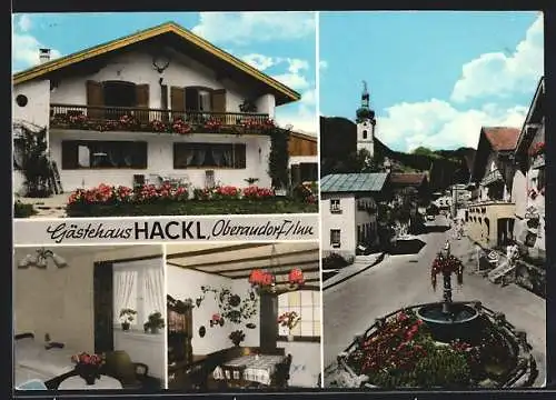 AK Oberaudorf / Inn, Gasthaus Hackl, Lohbachstrasse 13