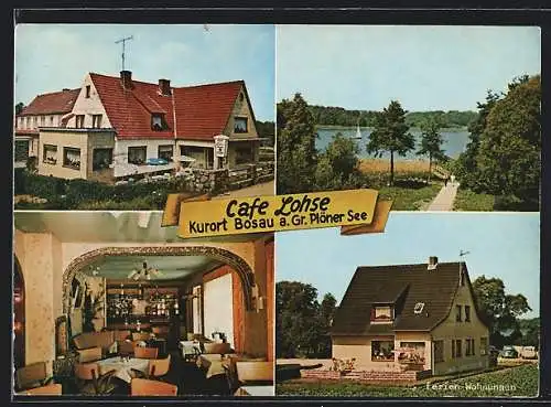 AK Bosau a. Gr. Plöner See, Café Lohse, Ferienwohnung