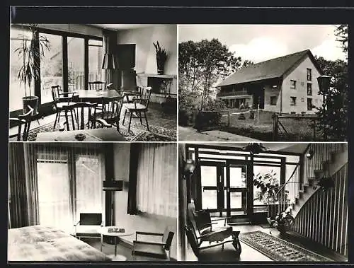 AK Undeloh / Lüneburger Heide, Wittes Gästehaus u. Pension, Inh. Fritz u. Hilde Hennig, Aussen- und Innenansichten