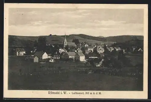 AK Rönsahl i. W., Gesamtansicht mit Kirche