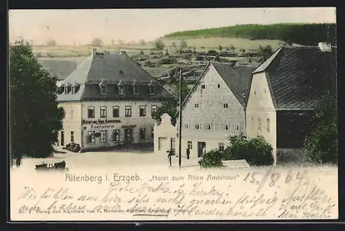 AK Altenberg, Partie am Hotel zum Alten Amtshaus