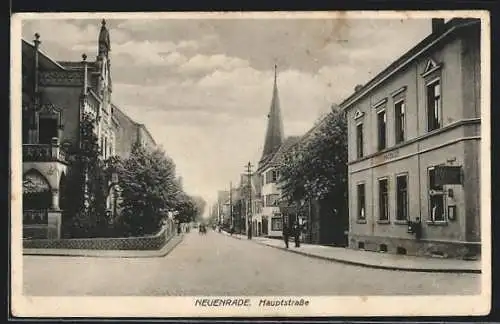 AK Neuenrade, Hauptstrasse mit Postamt