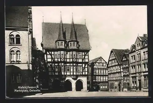 AK Alsfeld / Hessen, Marktplatz, Ostseite