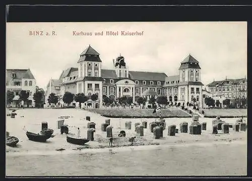 AK Binz a. R., Kurhaus und Hotel Kaiserhof