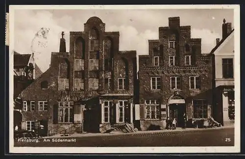 AK Flensburg, Strasse am Südermarkt