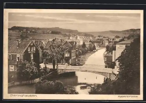 AK Dieringhausen, Aggerbrücke und Hotel Dörrenberg