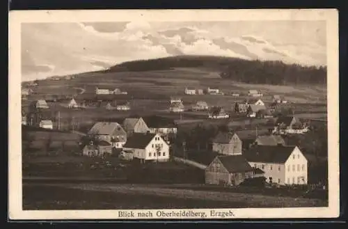 AK Oberheidelberg /Erzgeb., Ortsansicht aus der Vogelschau
