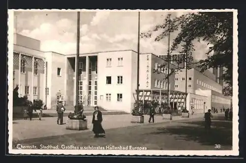 AK Chemnitz, Stadtbad, grösstes u. schönstes Hallenbad Europas