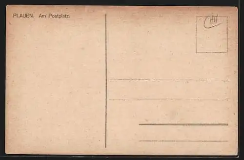 AK Plauen i. V., Blick auf den Postplatz