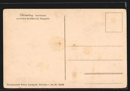 AK Platten, Sporthotel Plattenberg mit Aussichtsturm