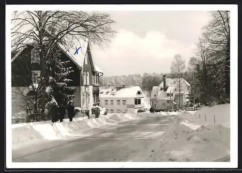 AK Schömberg / Calw, Ortspartie im Winterglanz