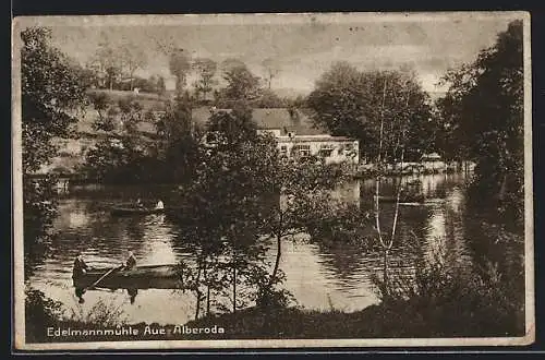 AK Aue-Alberoda, Blick zum Gasthaus Edelmannmühle