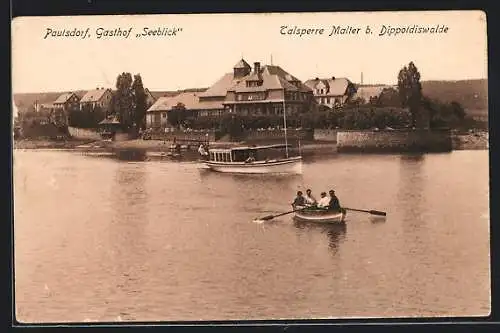 AK Paulsdorf, Gasthof Seeblick, Talsperre Malter